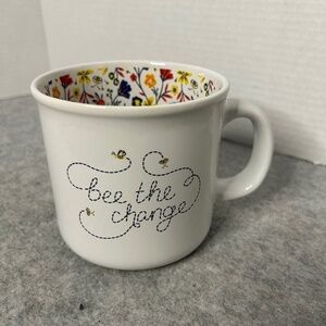 Shabby Chic “Bee the Change” Mug 6x4x4 Holds 12oz